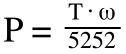 HP Equation lb ft rpm